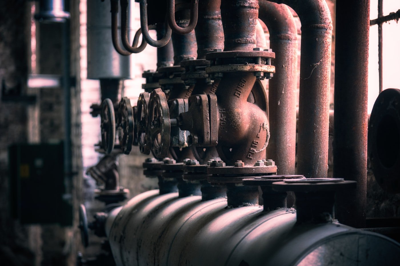 Boiler circulator pump and zone valves on a hydronic heating system in Idaho