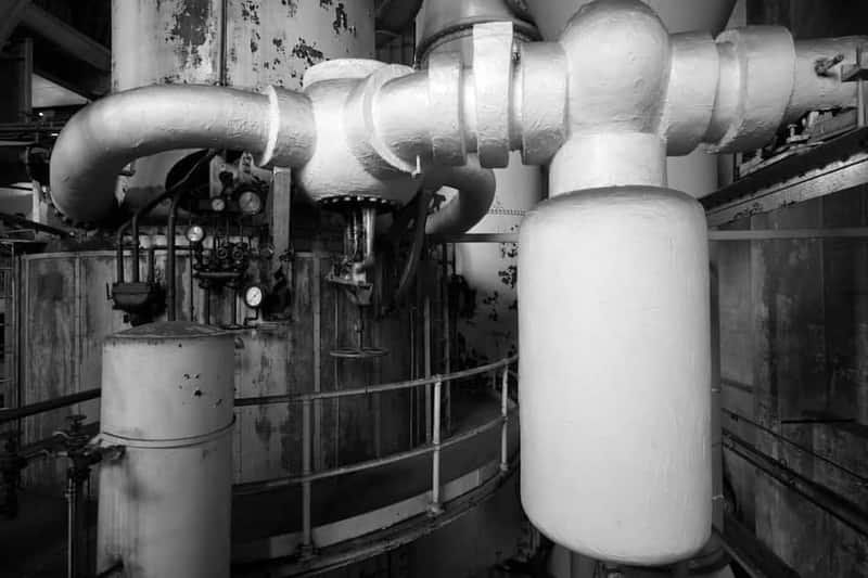 Hydronic heating system and radiator piping in an older Boise, Idaho home