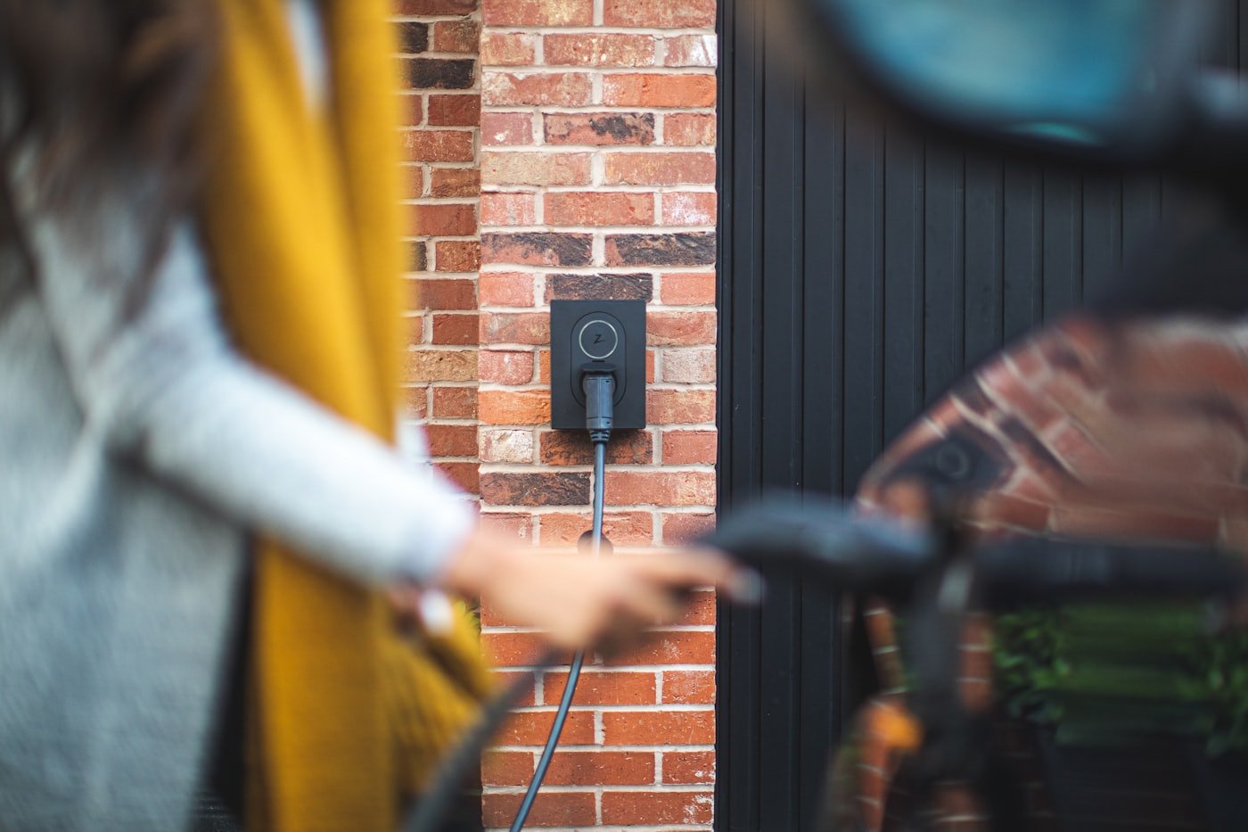 Completed Level 2 EV charger installation in a residential garage in Boise, Idaho