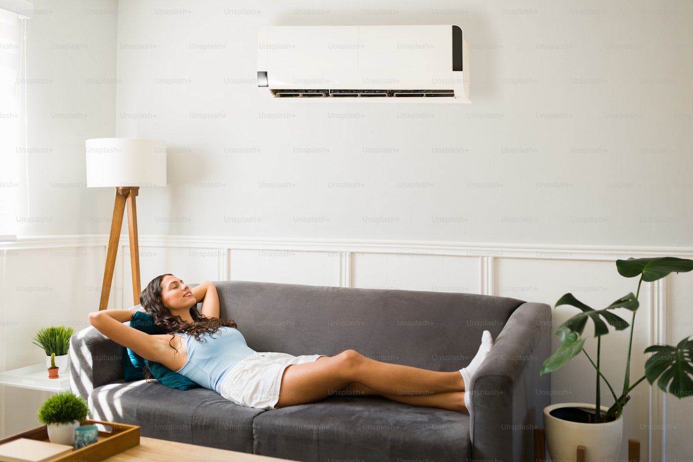 Multi zone ductless mini split indoor unit installed in a bonus room in Eagle, Idaho