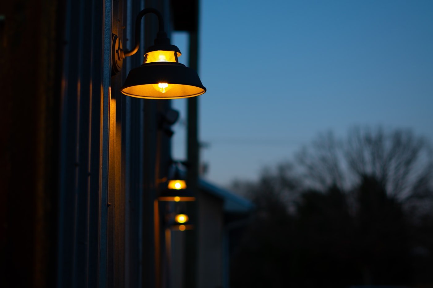 Outdoor patio lighting installed at a home in Meridian, Idaho extending evening use of the space
