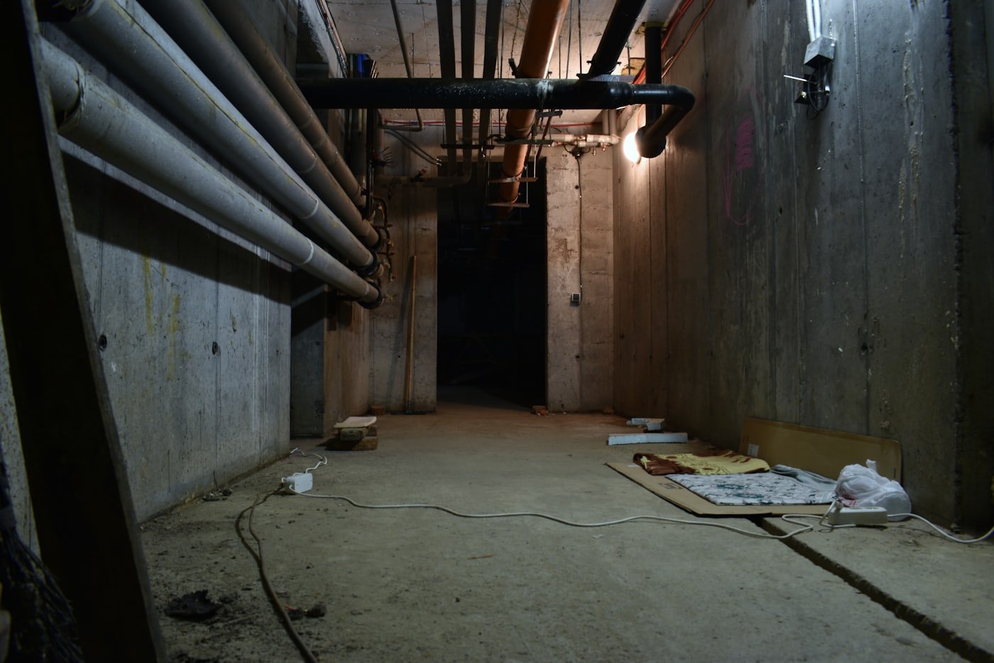 Sump pump installed in a basin with a check valve in a Meridian, Idaho crawl space