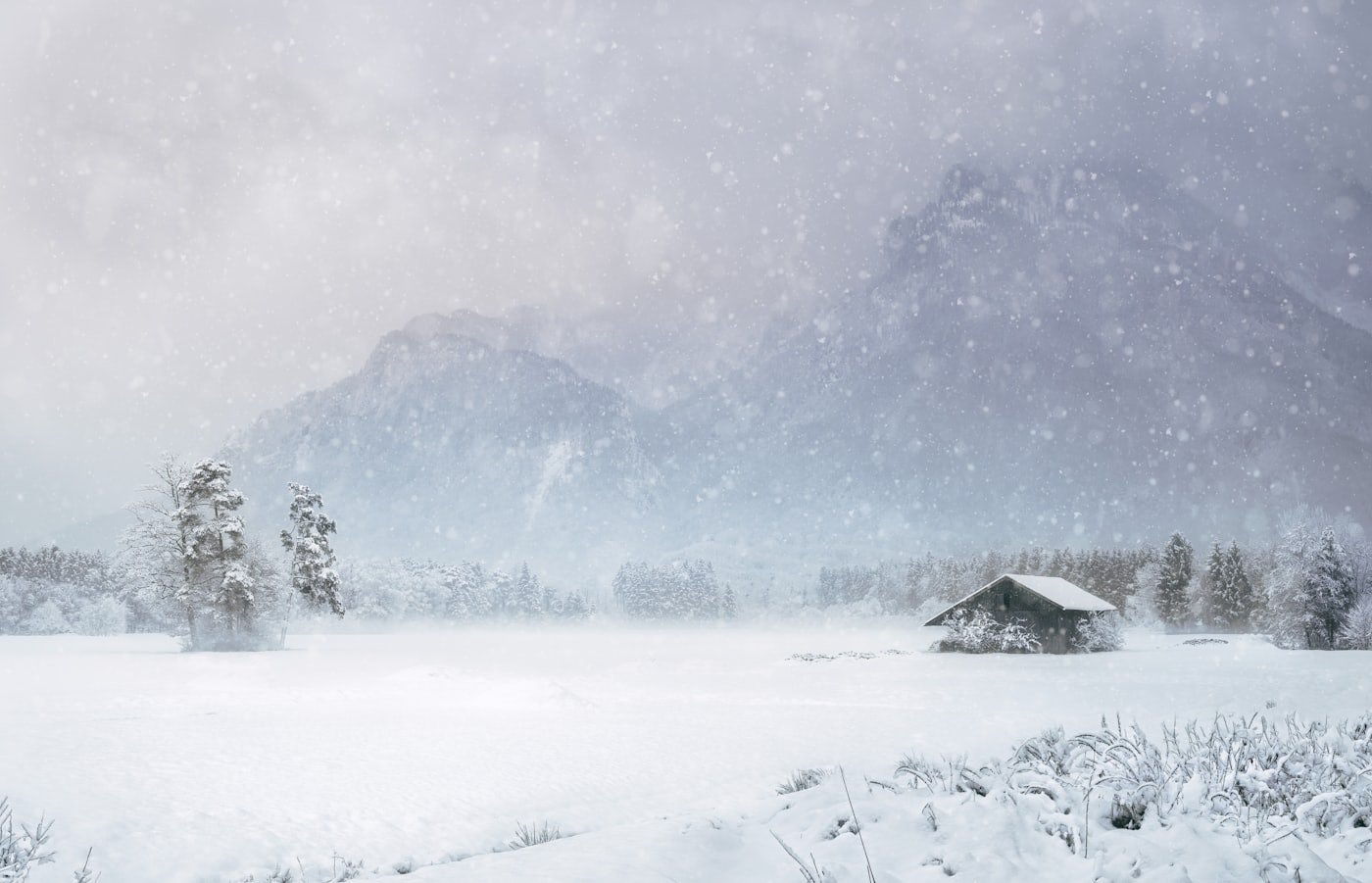 Snow covered home in the Treasure Valley, Idaho during a winter heating season