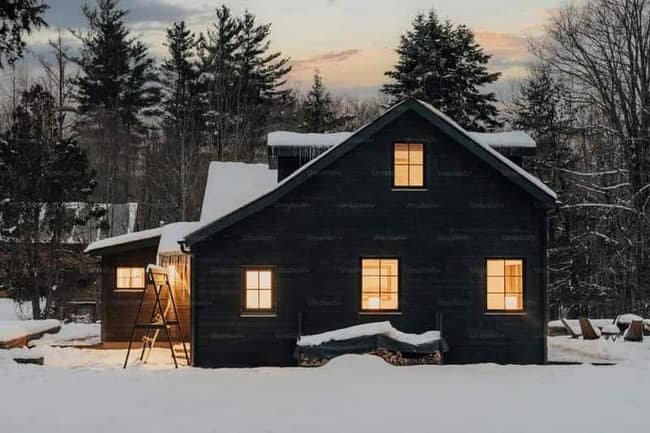 Idaho home in winter where a frozen sump pump discharge line can cause pump failure